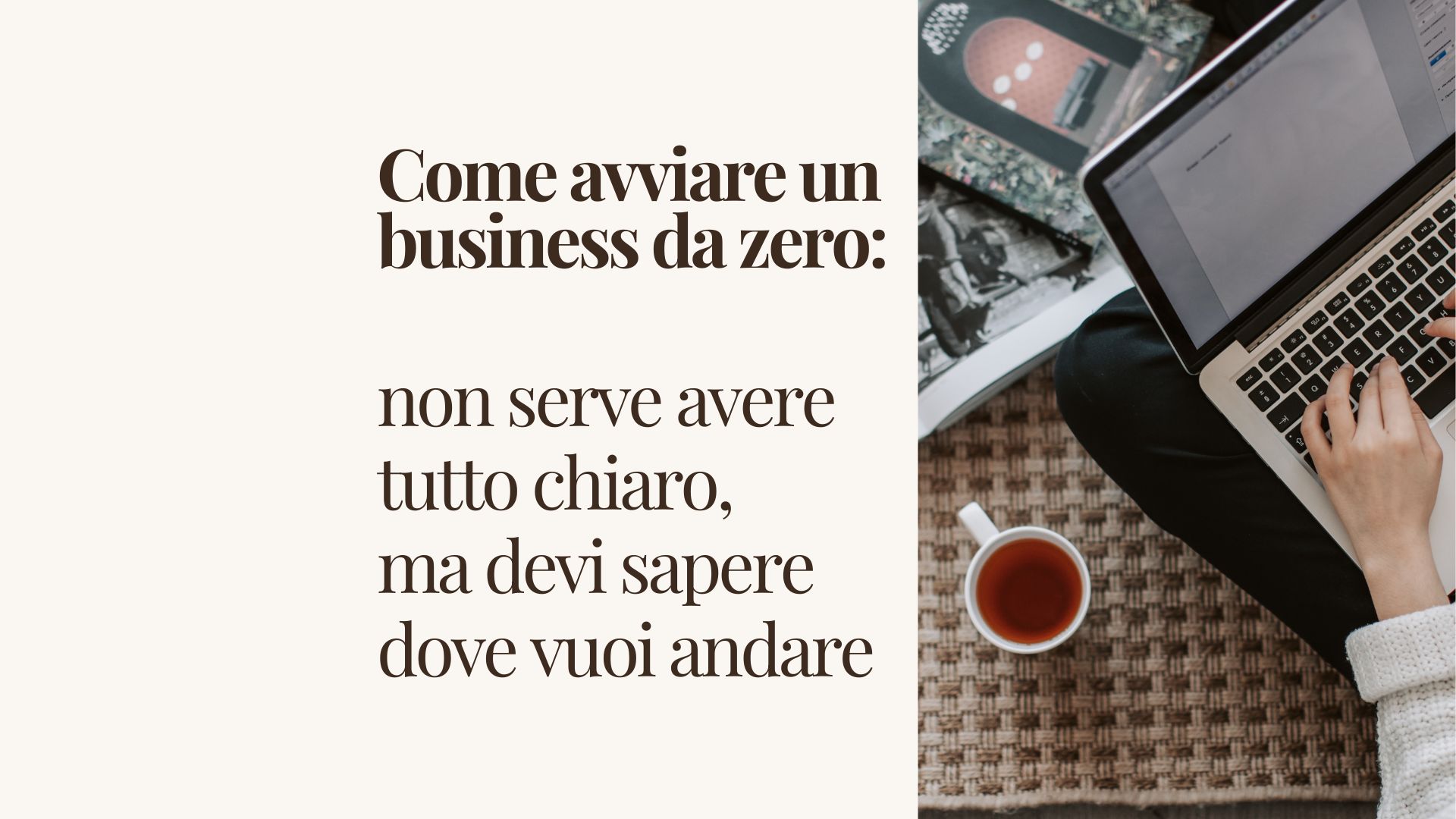 Donna che pianifica la propria attività in proprio definendo obiettivi e strategia