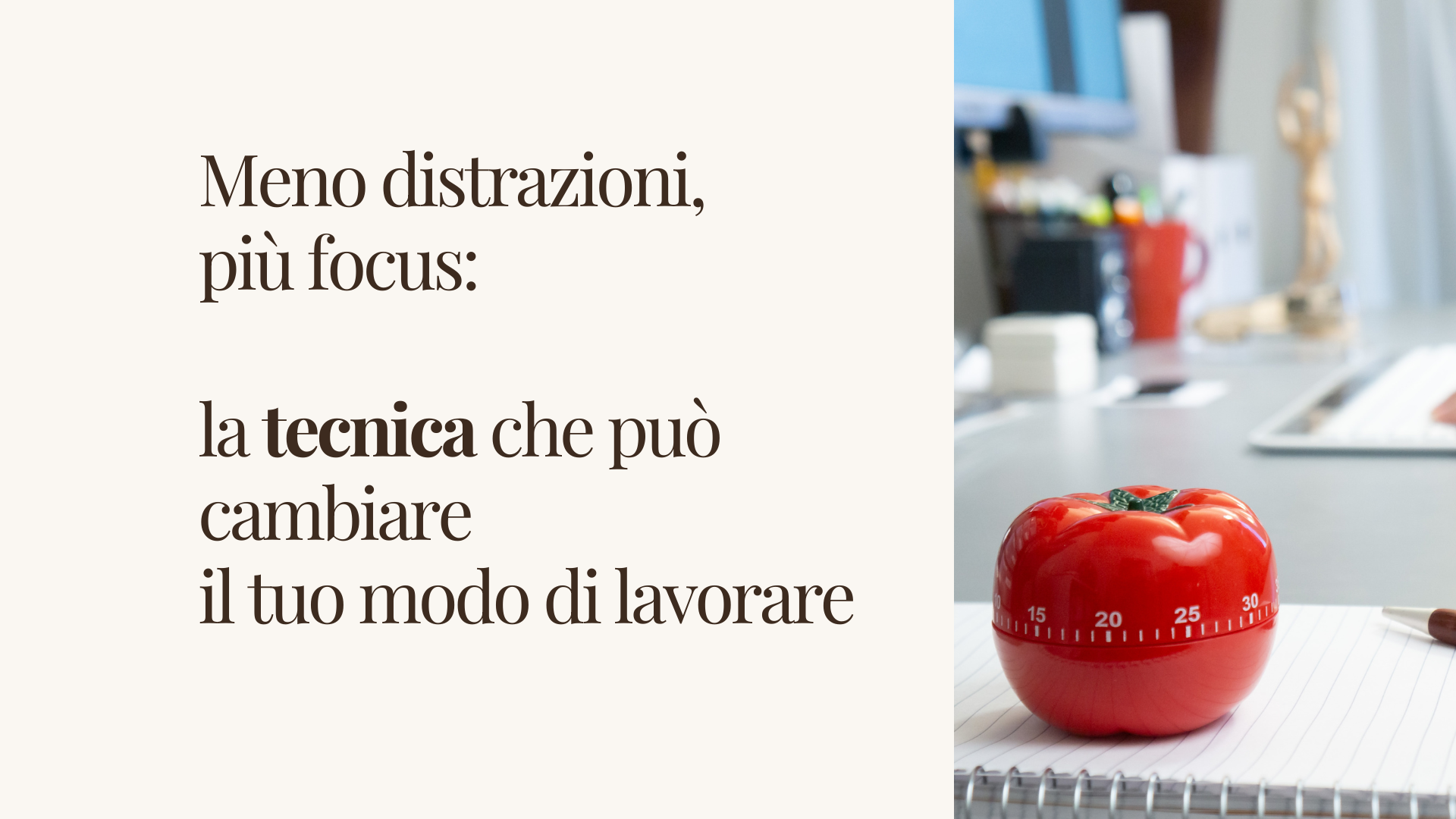 Pomodoro, simbolo della Tecnica del Pomodoro per la gestione del tempo